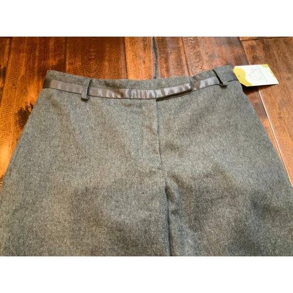 BCBG Max Azria Collection Gray Wool Blend Straight Leg Dress Pants, Size 4 - Picture 2 of 5
